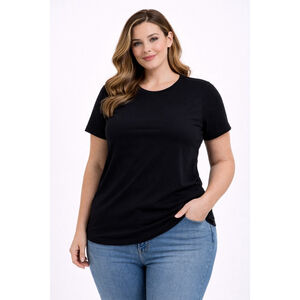 Women's Plus Size Short Sleeve T-Shirts (2-Pack) – Black – Size 2XL – NWOT